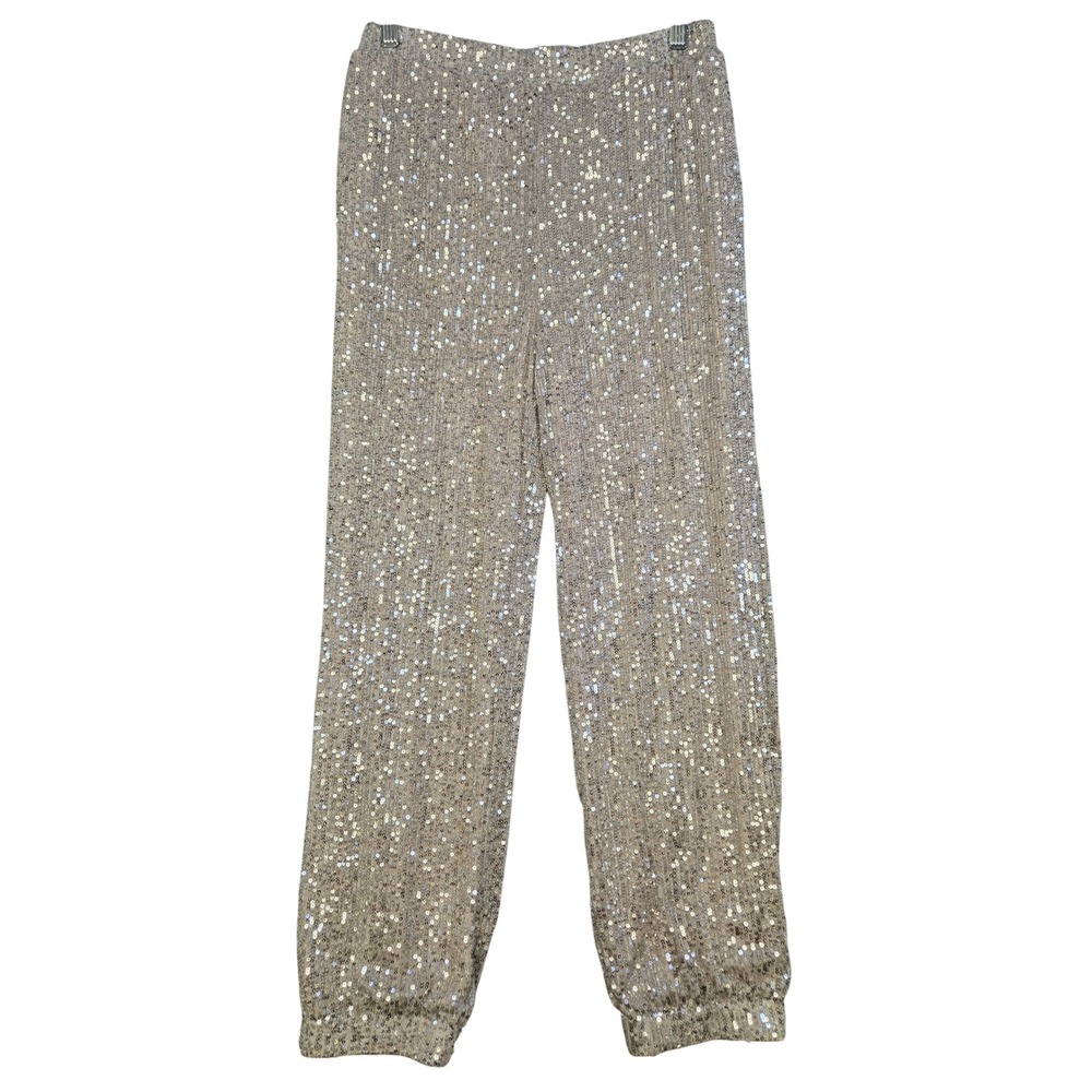 Art Class Girls XXL 18/20‎ Gold Sequin Jogger Pants Holiday Party Glam
